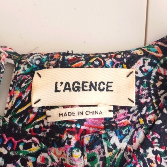 L’AGENCE 100% Silk Colorful Abstract Artsy Jumpsuit - Picture 11 of 16